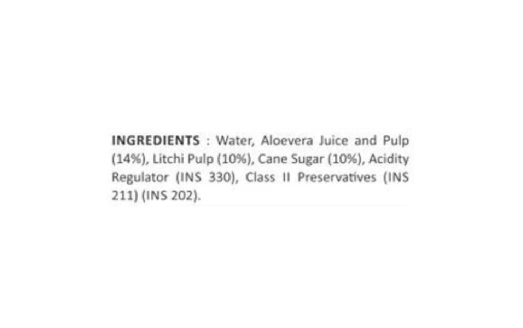 AloFrut Litchi Aloevera + Litchi Juice   Plastic Bottle  1 litre